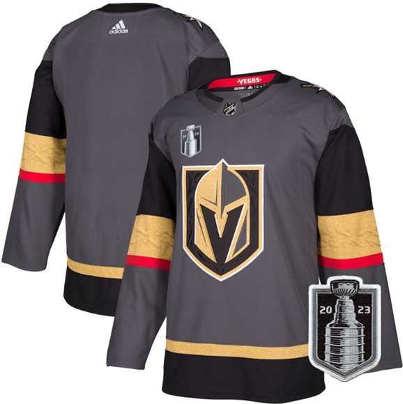 Mens Vegas Golden Knights Blank Gray 2023 Stanley Cup Final Stitched Jersey Dzhi->vegas golden knights->NHL Jersey